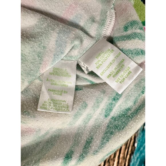 Lilly Pulitzer Girls Terrycloth Swim Cover Up Green Pink Tiki Dress Size S (4-5) - Picture 9 of 10